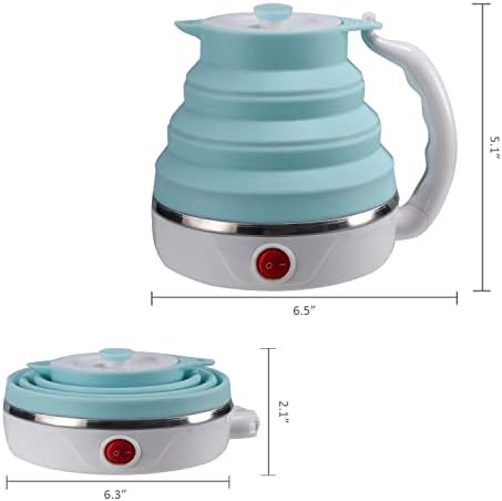 Portable Silicone Electric Kettle – Fast Boiling 600ml Foldable Travel Water Boiler