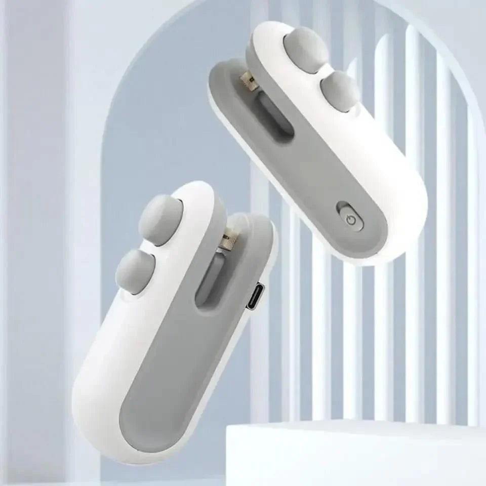 USB Rechargeable Mini Heat Sealer – 2-in-1 Portable Bag Sealer & Cutter for Food Storage