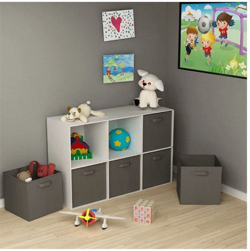 11-inch Foldable Cube Storage Box – Collapsible Fabric Organizer Bins with Handles