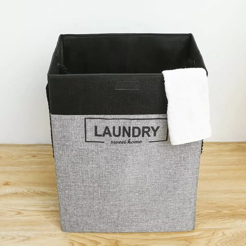 Large Foldable Laundry Basket with Lid – Collapsible Fabric Hamper for Clothes & Toys