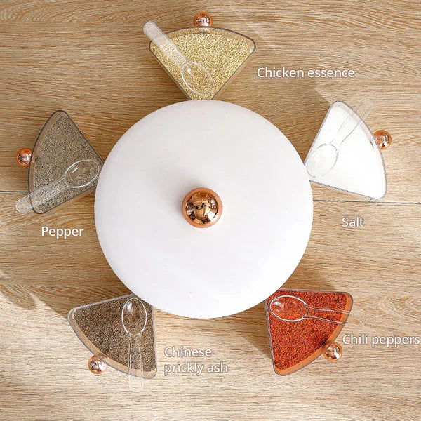 Double-Tier Rotating Storage Carousel – Non-Slip Lazy Susan for Spices, Skincare & Fridge