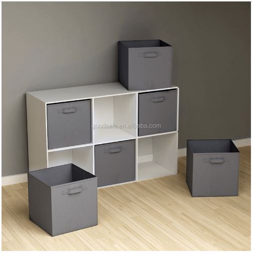 11-inch Foldable Cube Storage Box – Collapsible Fabric Organizer Bins with Handles