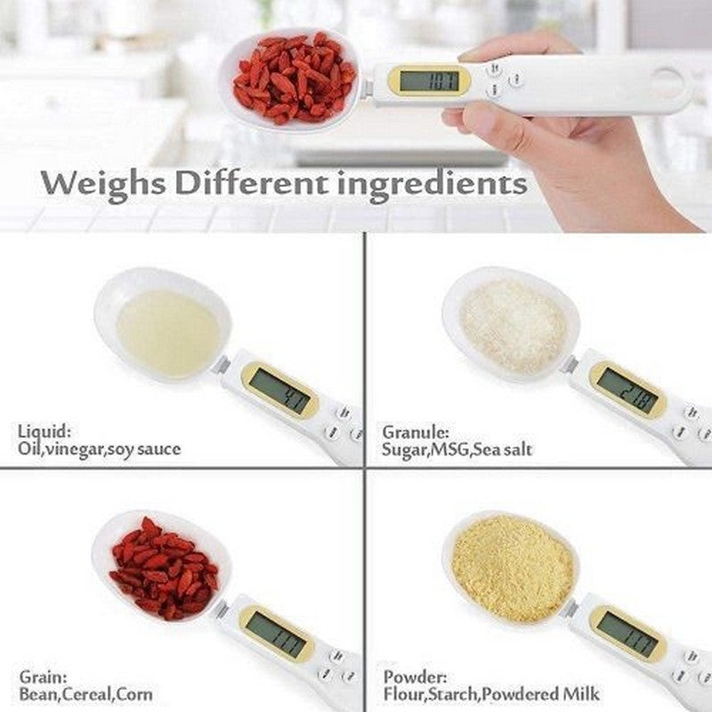 Digital Measuring Spoon Scale – 0.1g High Precision Electronic Kitchen Scale for Spices & Baking