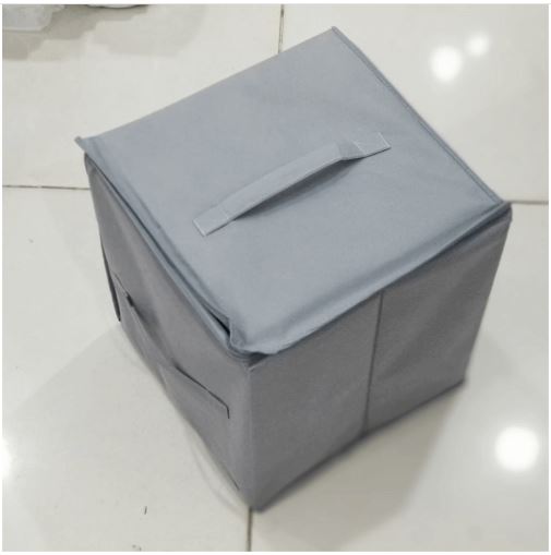 11-inch Foldable Cube Storage Box – Collapsible Fabric Organizer Bins with Handles