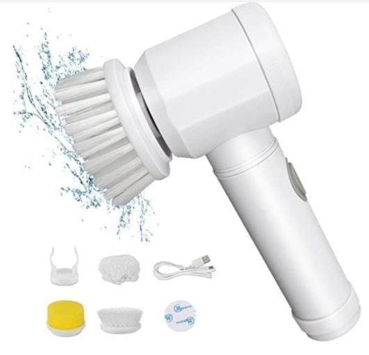 5-in-1 Electric Magic Cleaning Brush – Cordless Handheld Power Scrubber for Bathroom & Kitchen