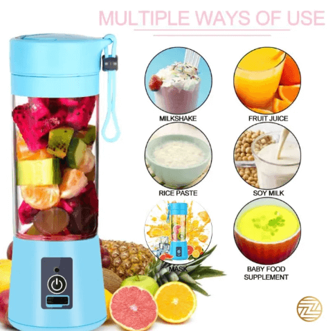 Portable USB Juicer Machine – Heavy Duty 6-Blade Smoothie Maker – Free Delivery