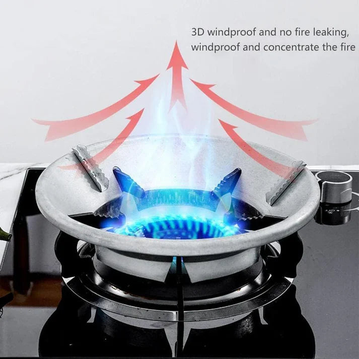Gas Saving Net & Stand for Stove – Universal Windproof Fire Gathering Cover – Save Gas Bills